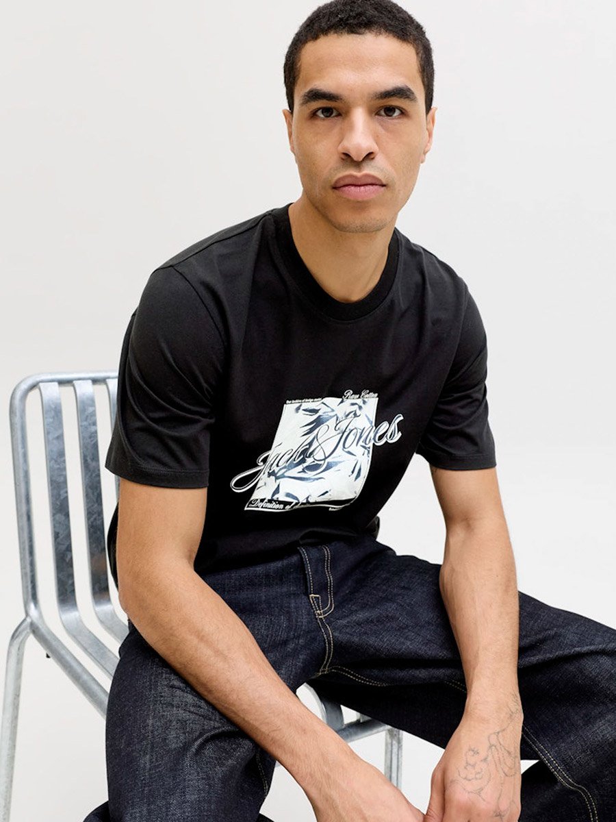 Black Honolulu Graphic Crew Neck T-Shirt