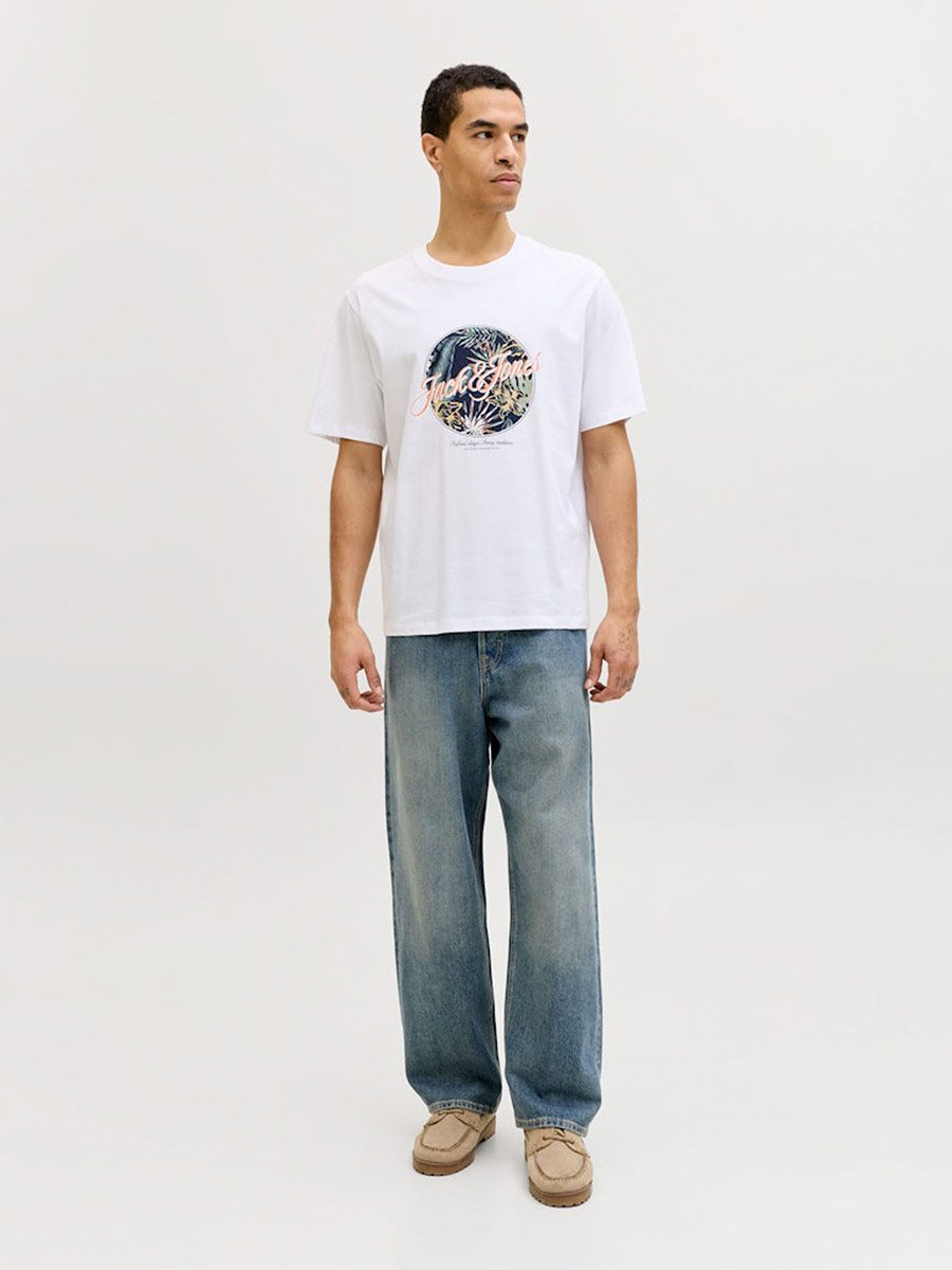 White Honolulu Graphic Crew Neck T-Shirt