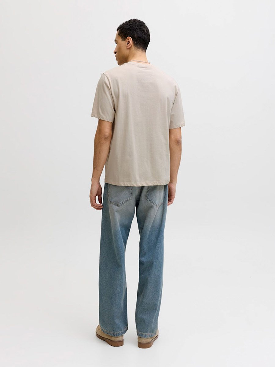 Beige Honolulu Graphic Crew Neck T-Shirt