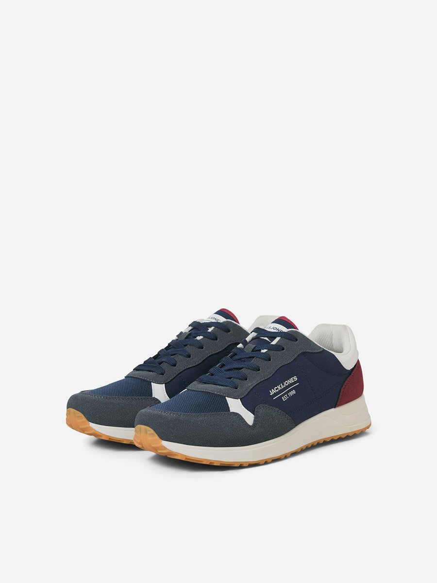 Color Block Lace-Up Sneakers