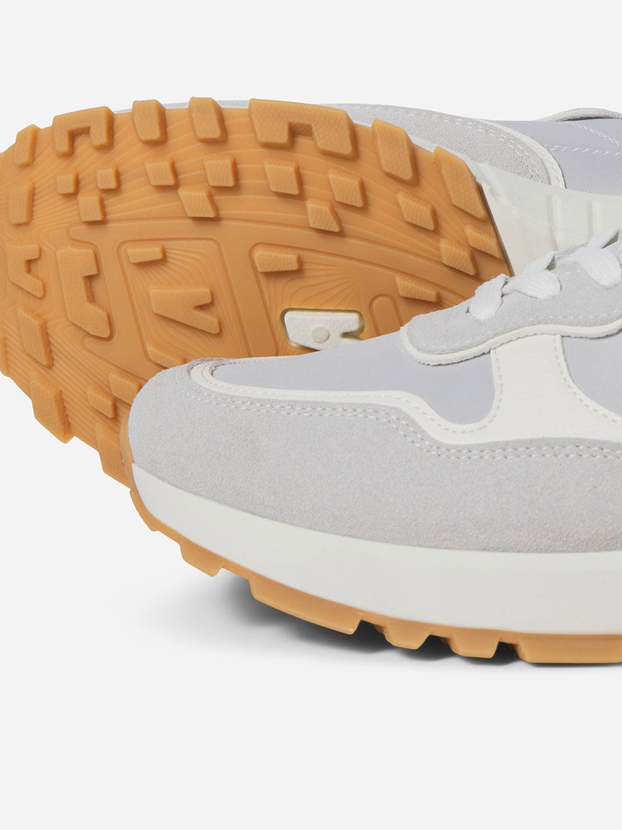 Panelled Lace-Up Casual Sneakers