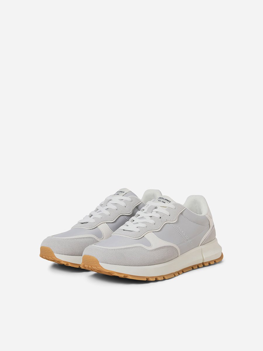 Panelled Lace-Up Casual Sneakers
