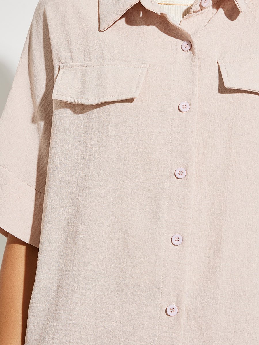 Khaki Relaxed Shirt and Pants Co-Ords