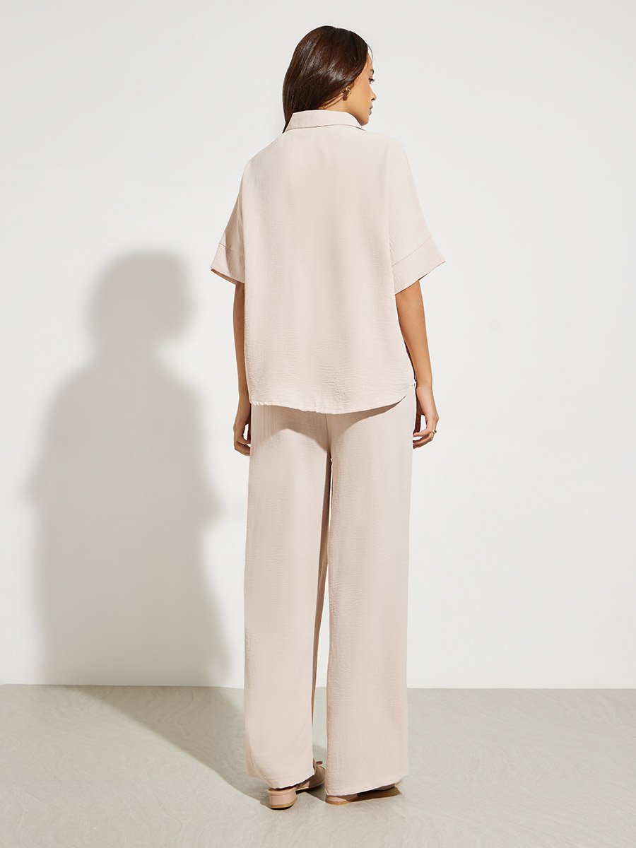 Khaki Relaxed Shirt and Pants Co-Ords