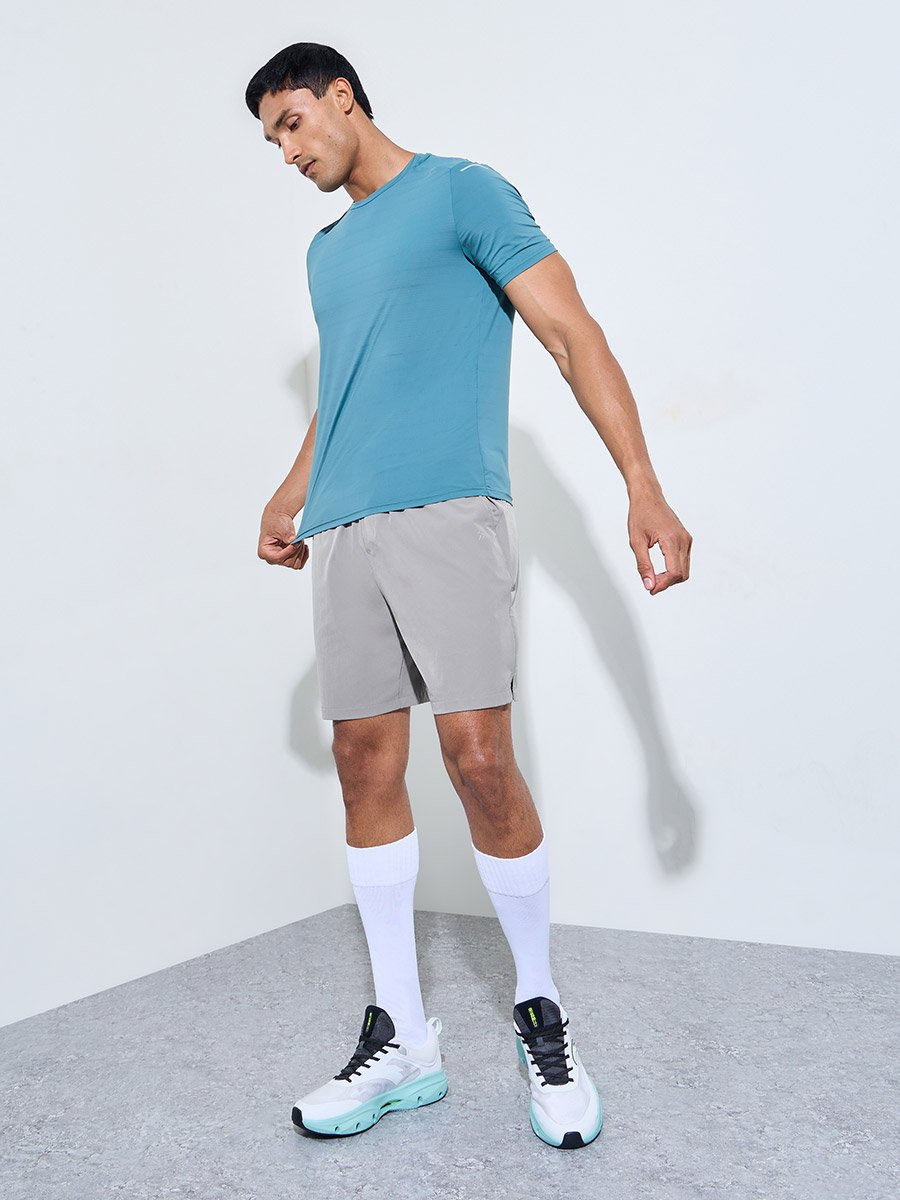 Men Grey Performance Training Shorts