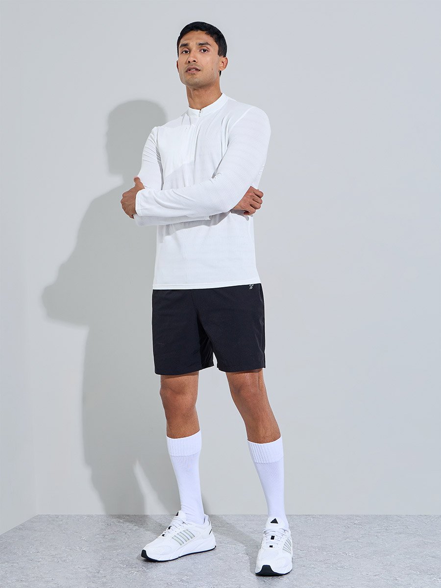 Men Quarter-Zip Long Sleeve Training T-Shirt