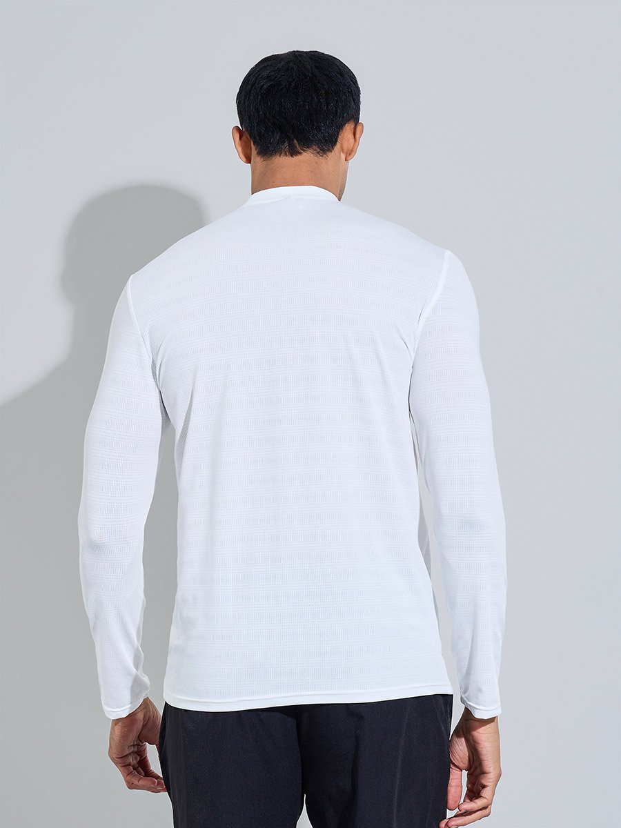 Men Quarter-Zip Long Sleeve Training T-Shirt