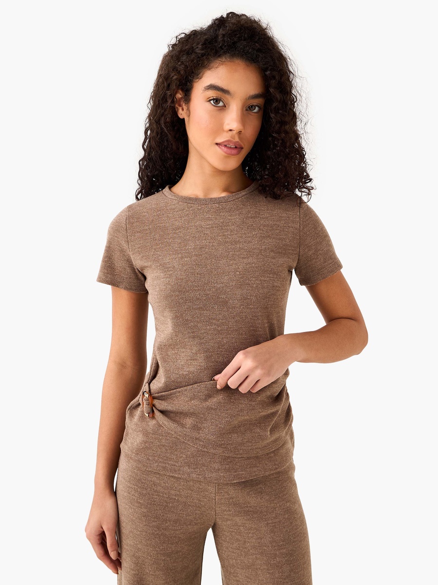 T-Shirt with Ruched Accent