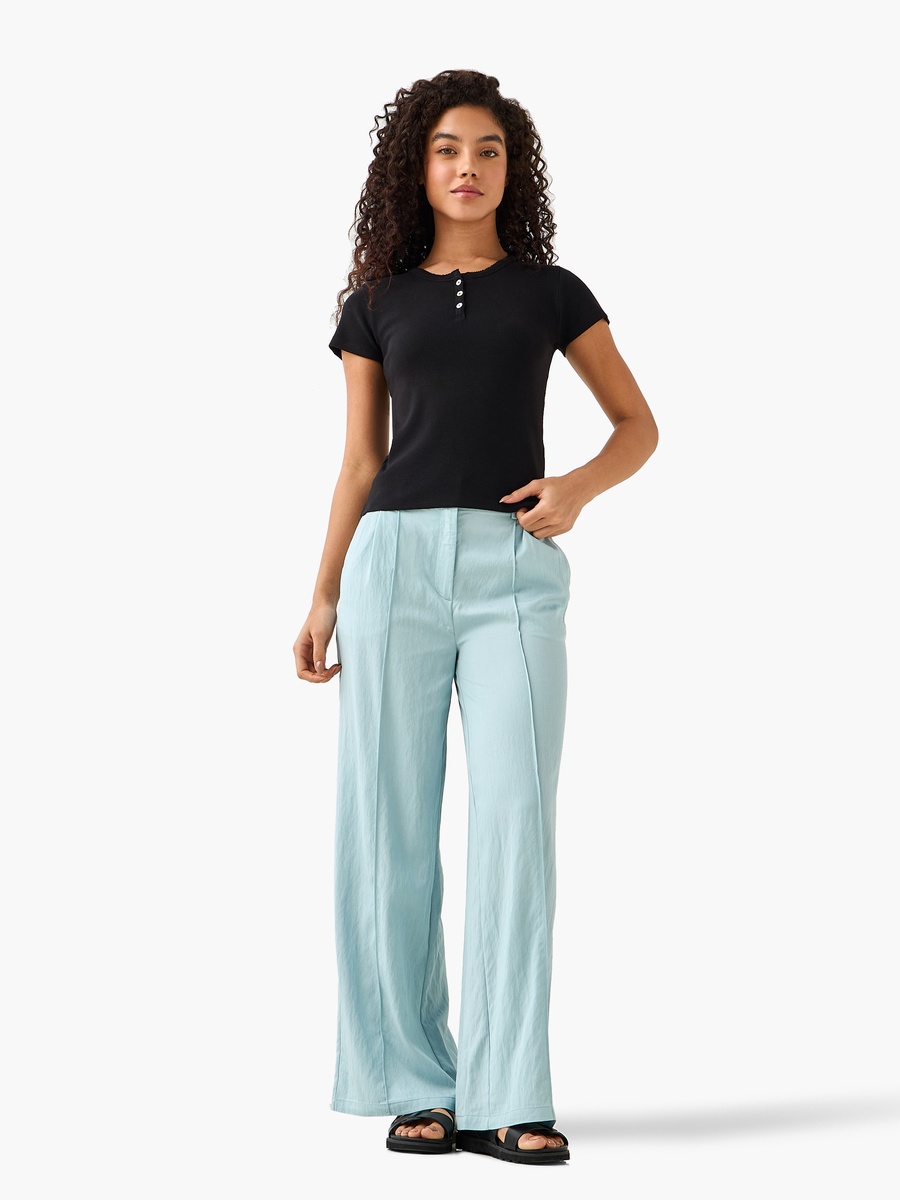 T-Shirt with Ribbed Texture