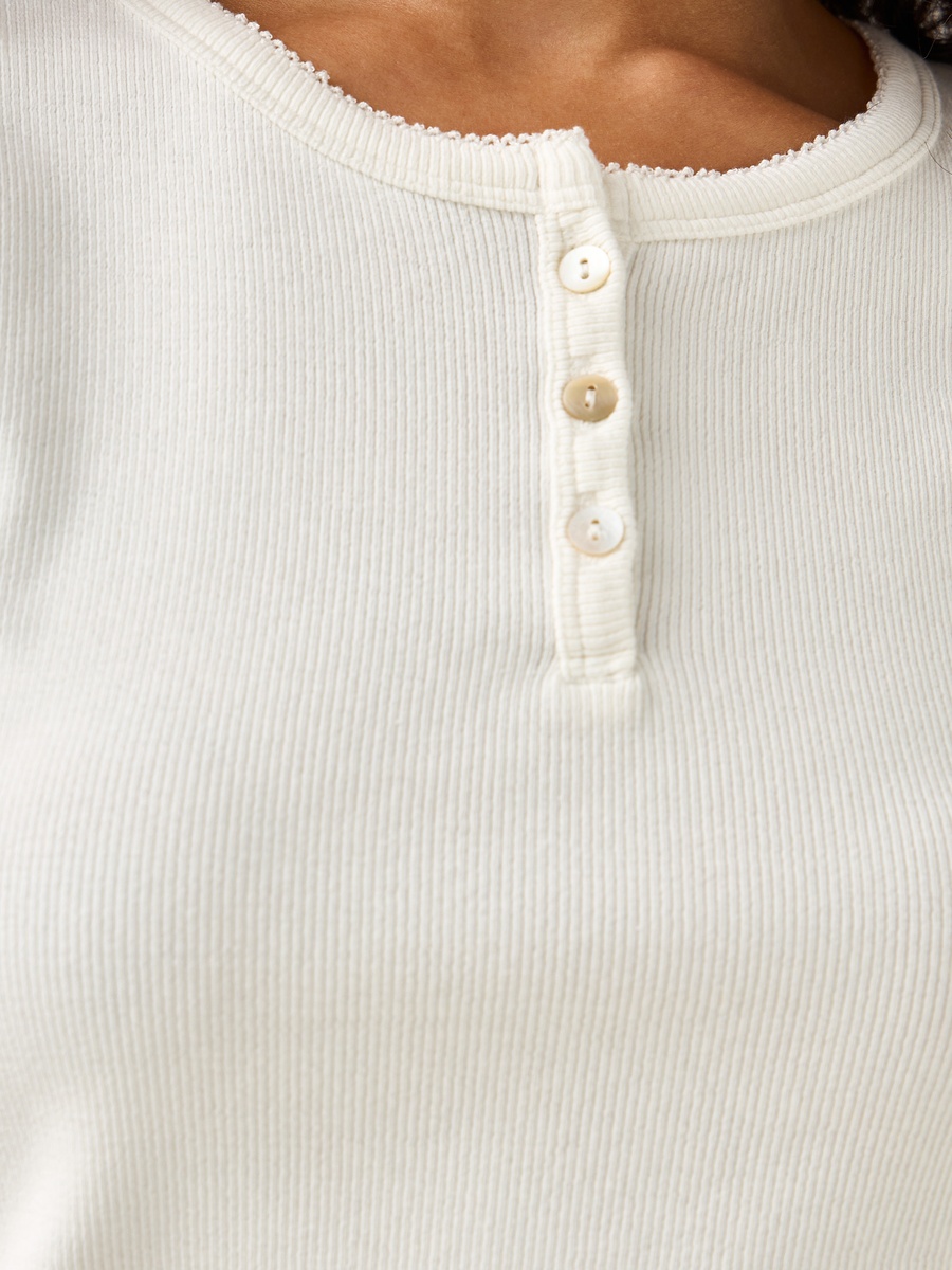T-Shirt with Ribbed Texture
