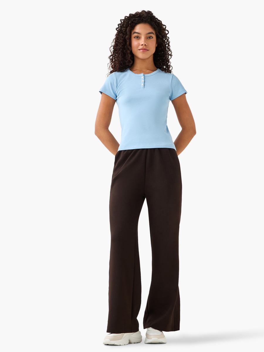 T-Shirt with Ribbed Texture