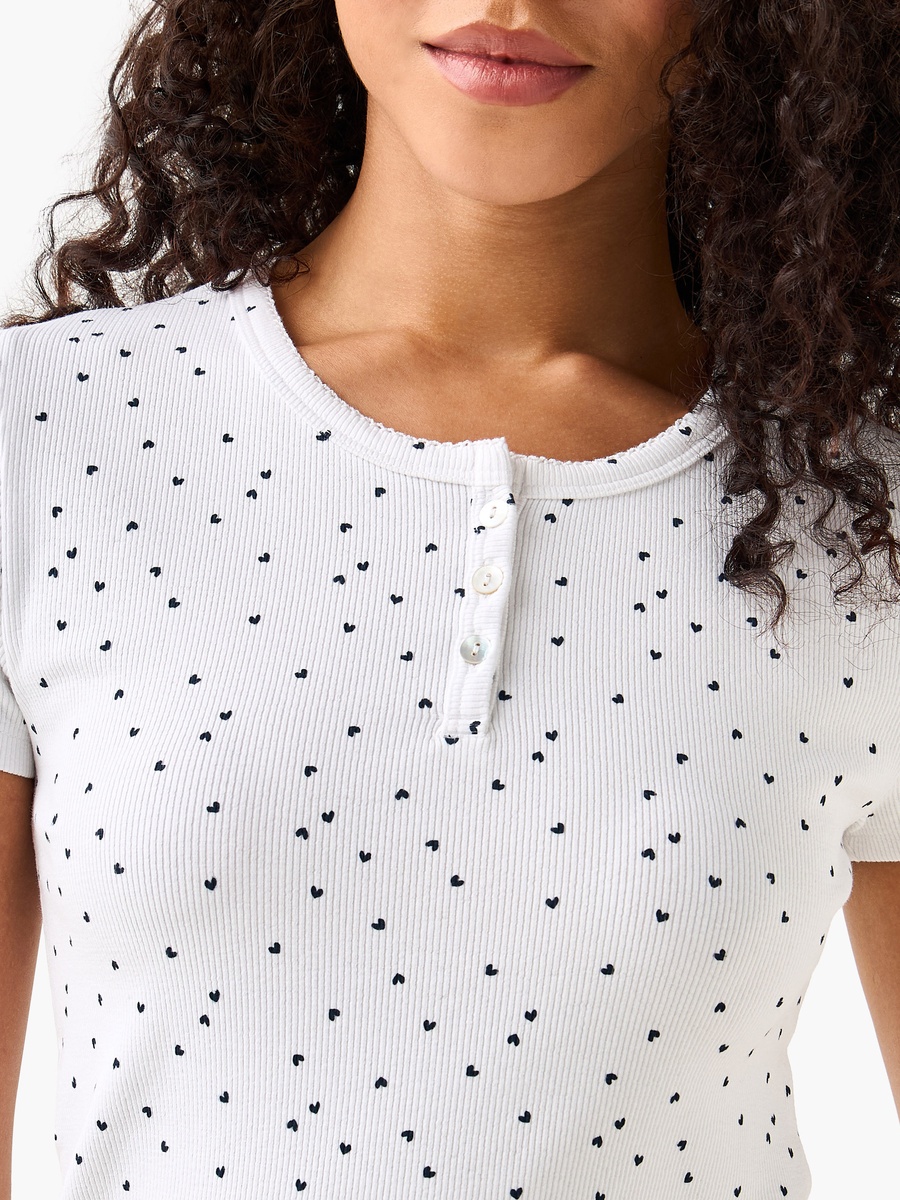T-Shirt with Heart Print