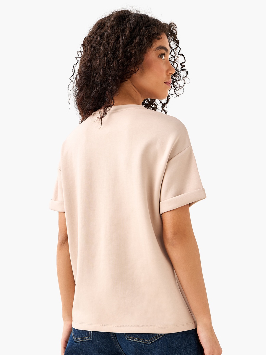 Boxy Modal Blend T-Shirt with Utility Pocket