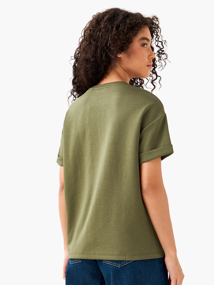 Boxy Modal Blend T-Shirt with Utility Pocket