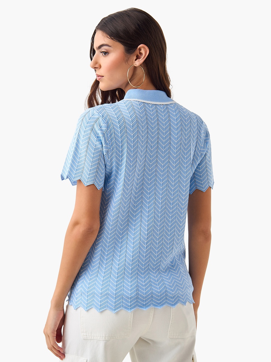 Polo T-Shirt with Texture