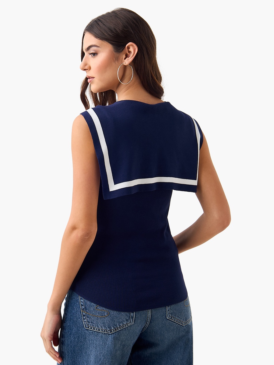 Sailor Tank Top with Tie-Ups For Default Category at UAE | Styli