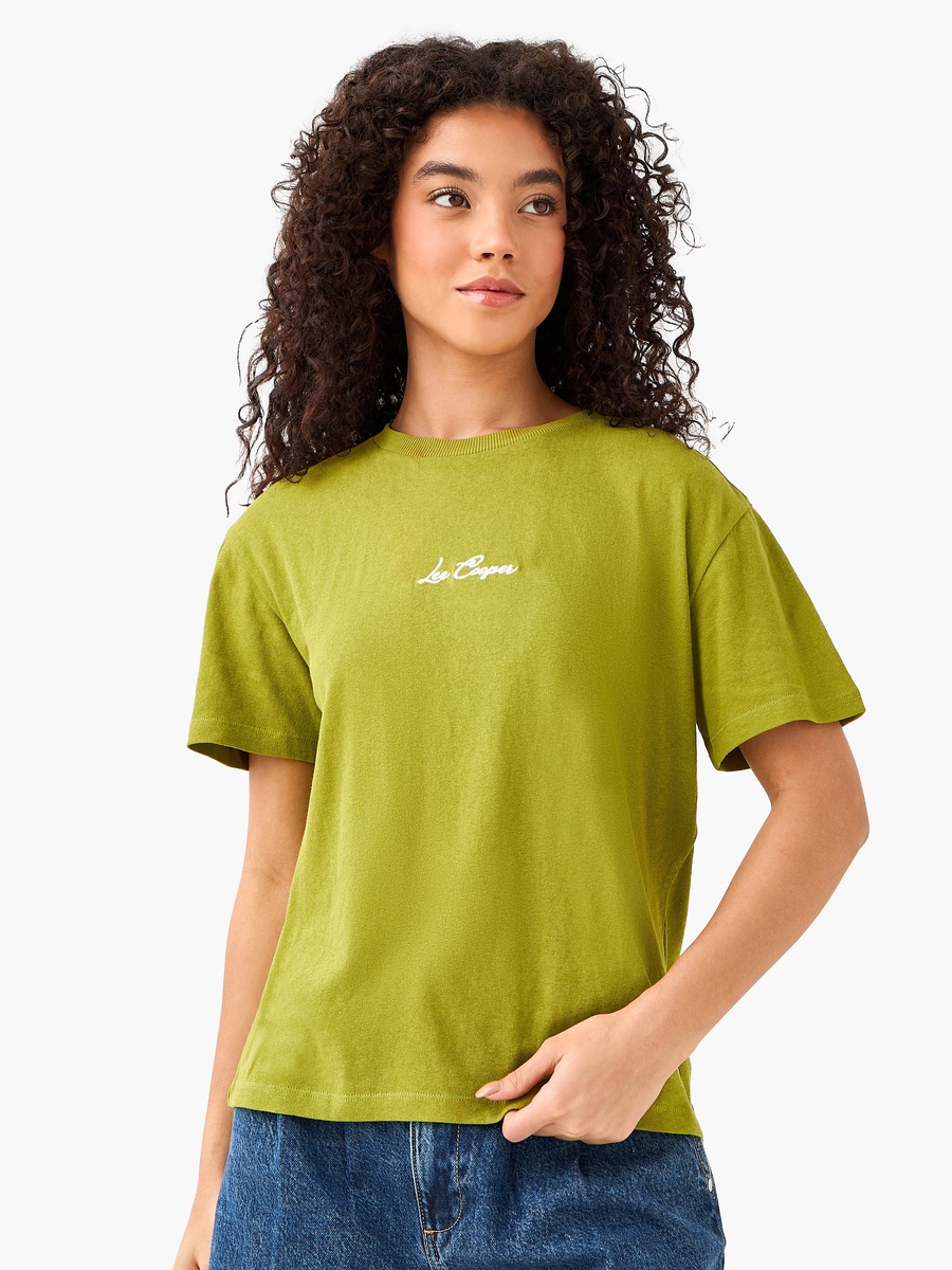 Regular Fit Cotton T-Shirt with Embroidered Patch