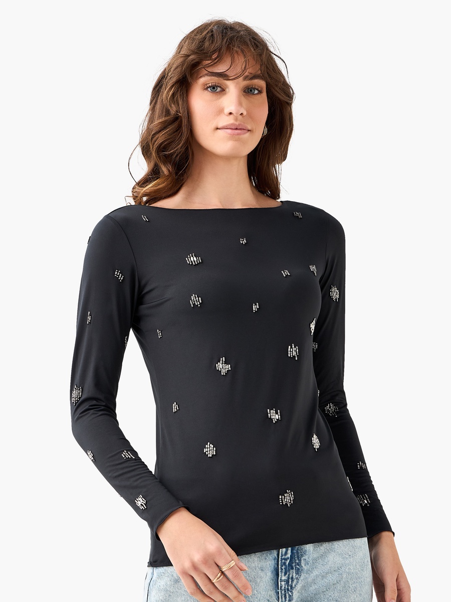 T-Shirt with Embellished Detail