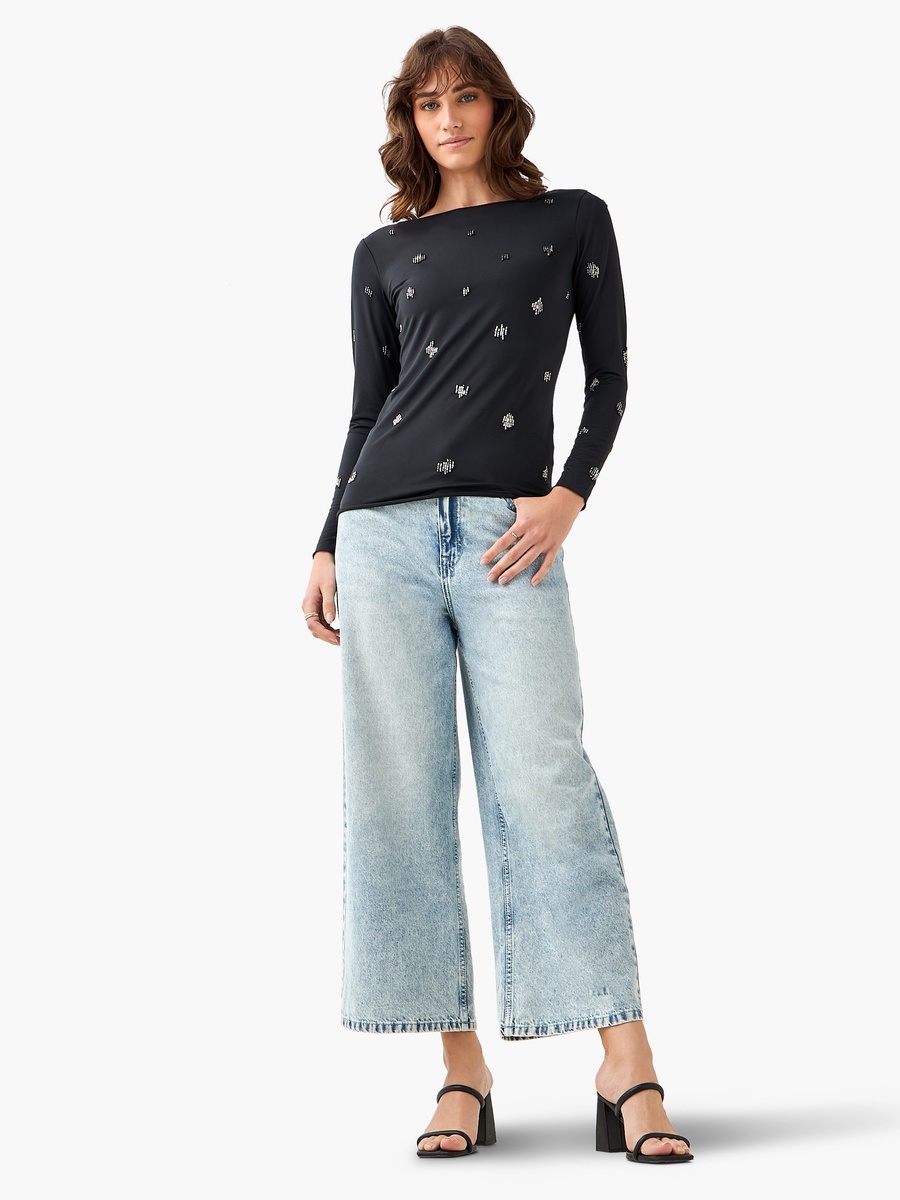 T-Shirt with Embellished Detail
