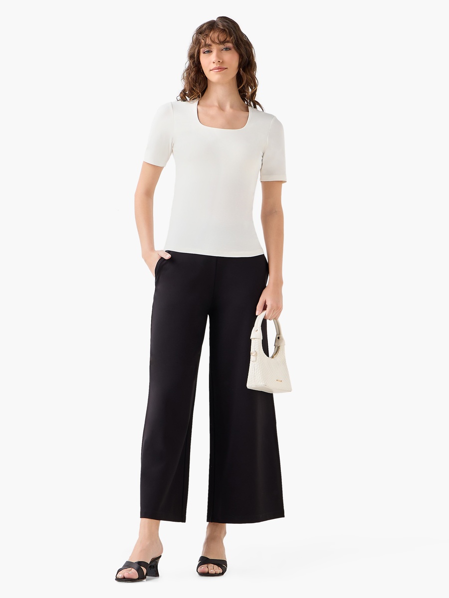 Microfibre T-Shirt with Square Neck
