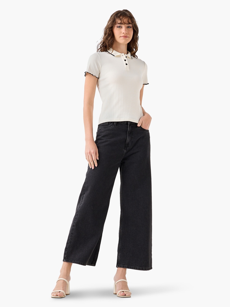 Polo T-Shirt with Tipping Detail