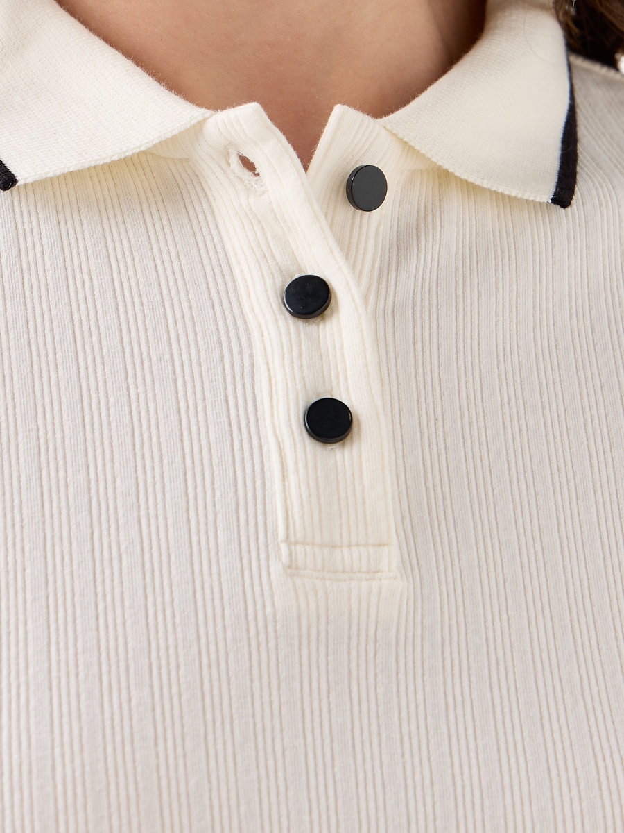 Polo T-Shirt with Tipping Detail