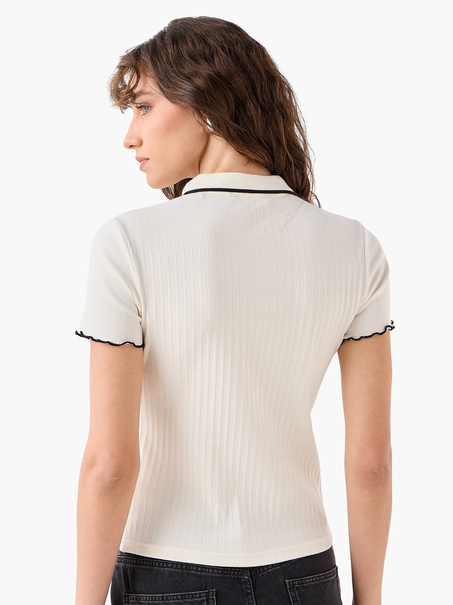Polo T-Shirt with Tipping Detail