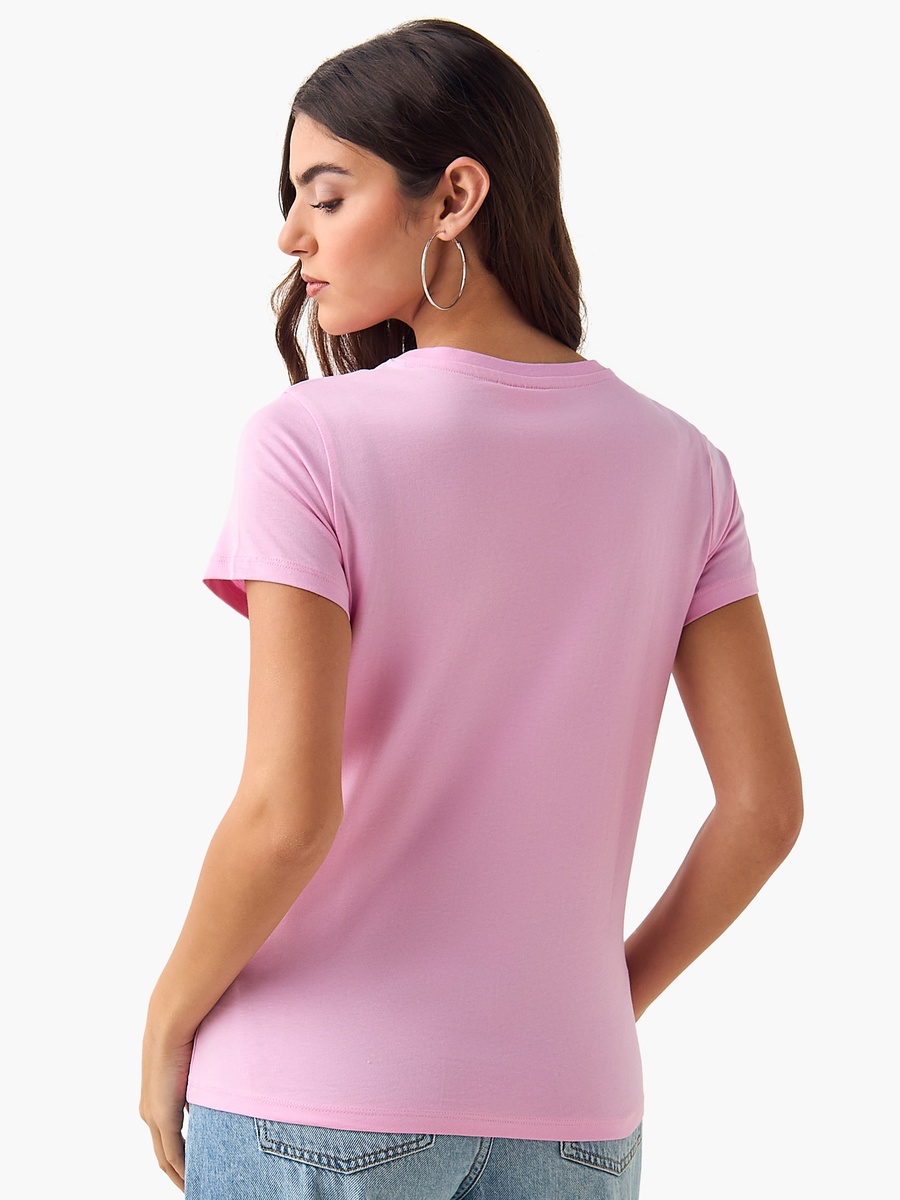 Cotton T-Shirt with Barbie Print