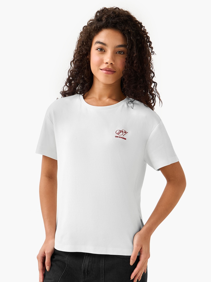 Cotton T-Shirt with Logo Print