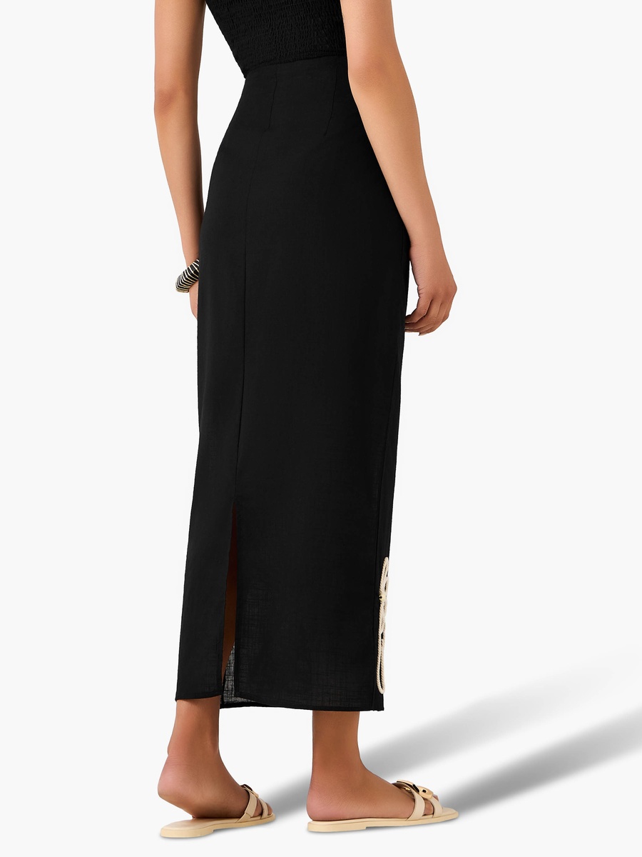 Women Maxi Skirt with Embroidery