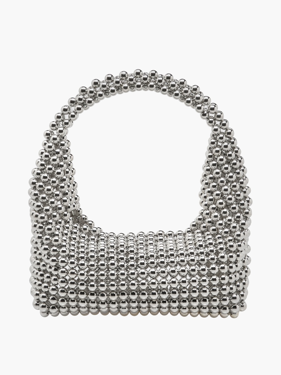 Bead Embellished Hobo Bag