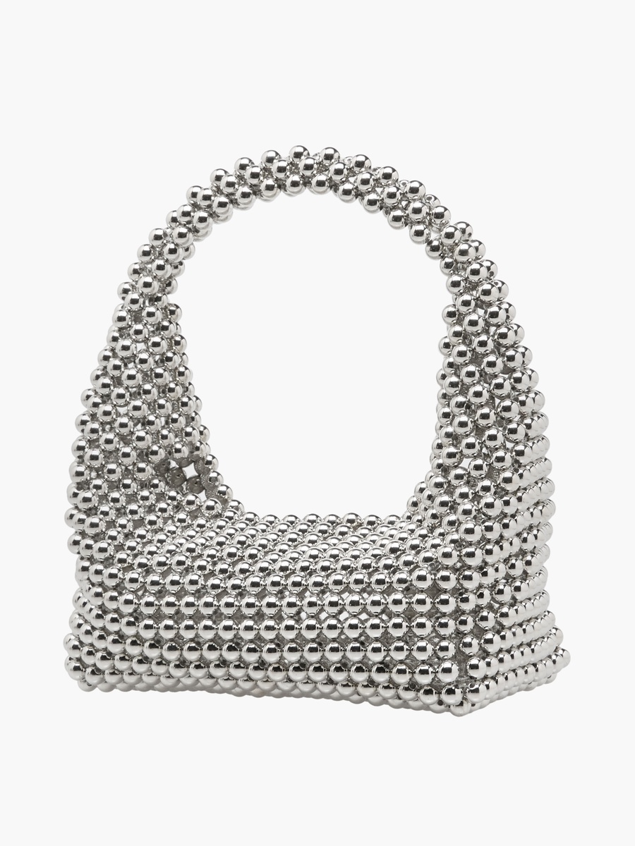 Bead Embellished Hobo Bag