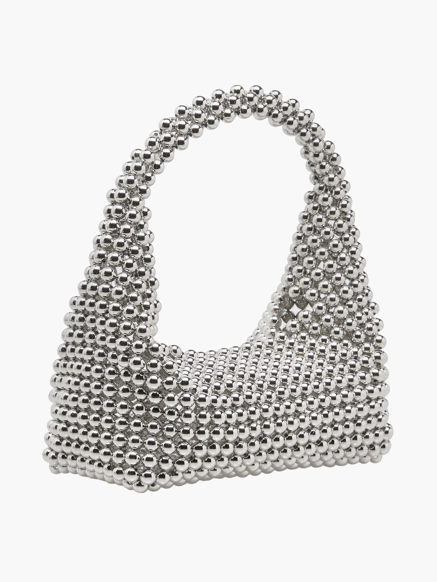 Bead Embellished Hobo Bag