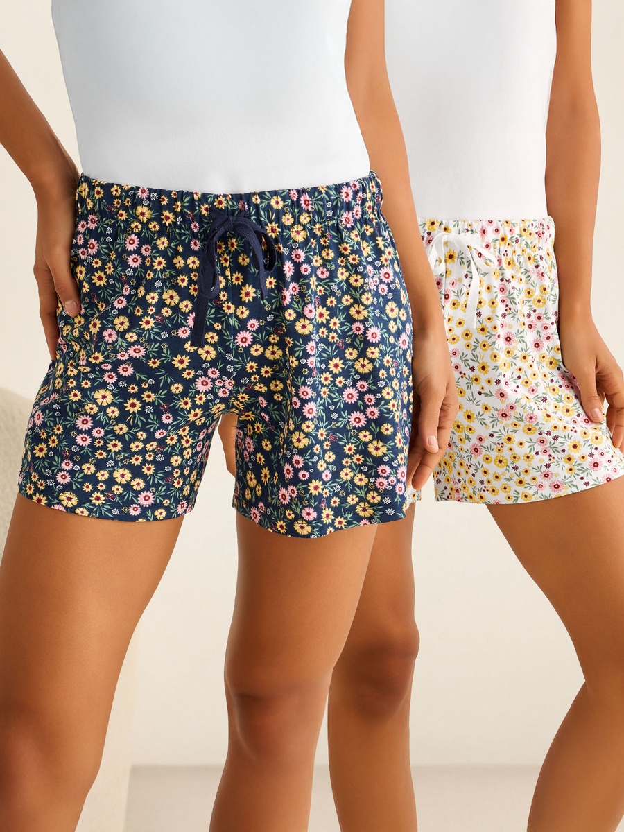 Set of 2 - Drawstring Waist Shorts