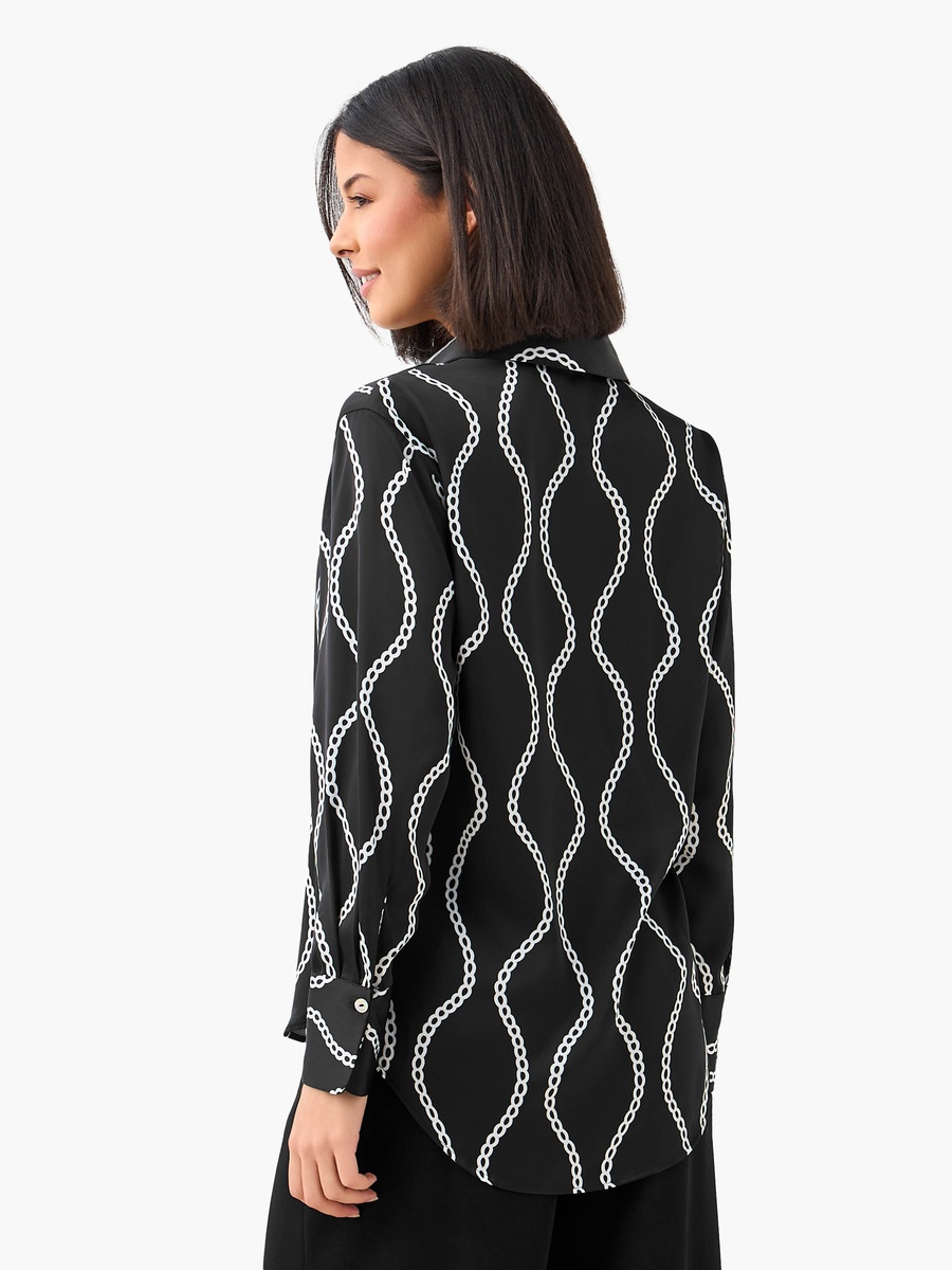 Printed Long Sleeves Shirt with Button Closure