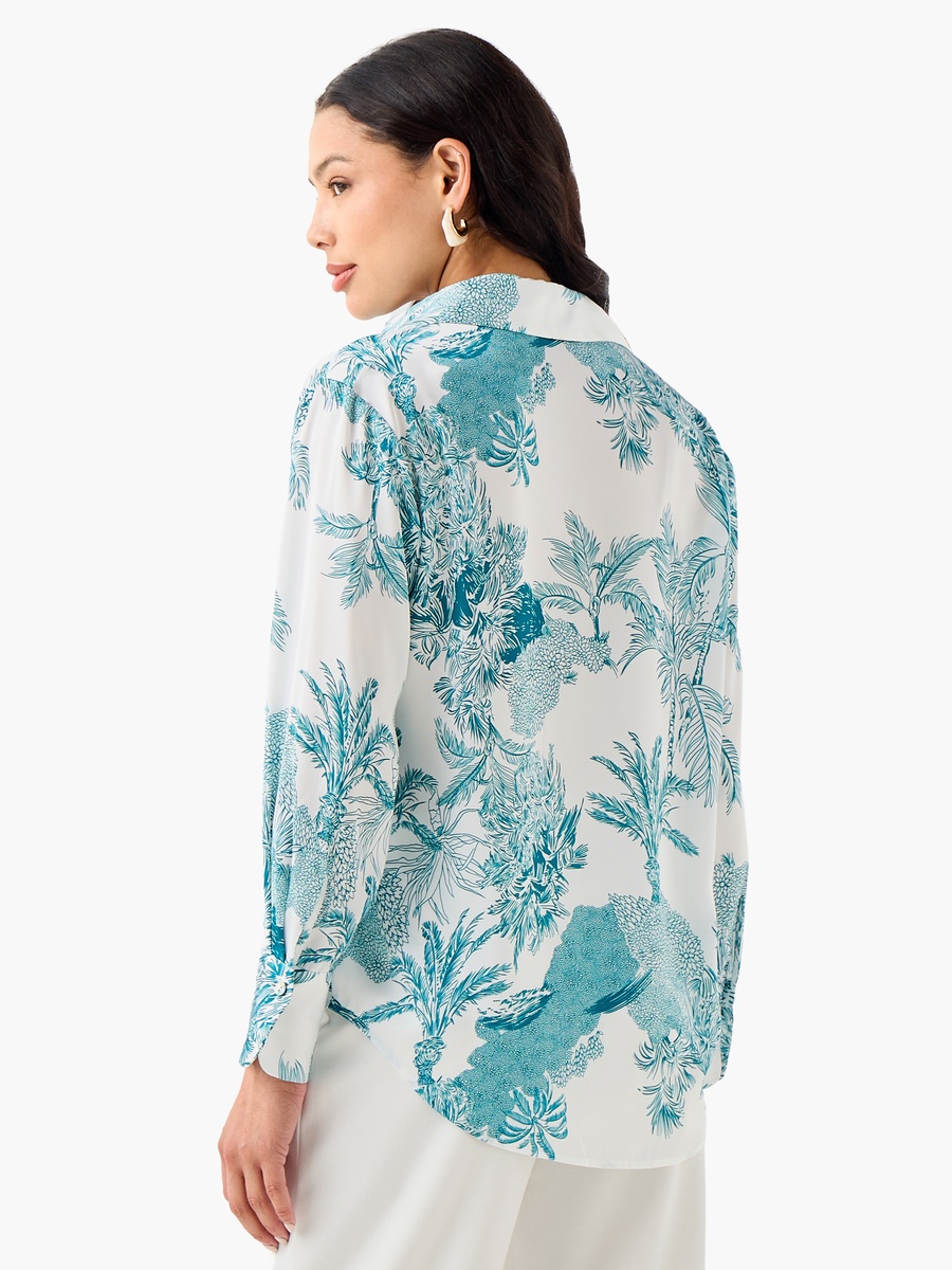 Regular Fit Polyester Shirt with Long Sleeves