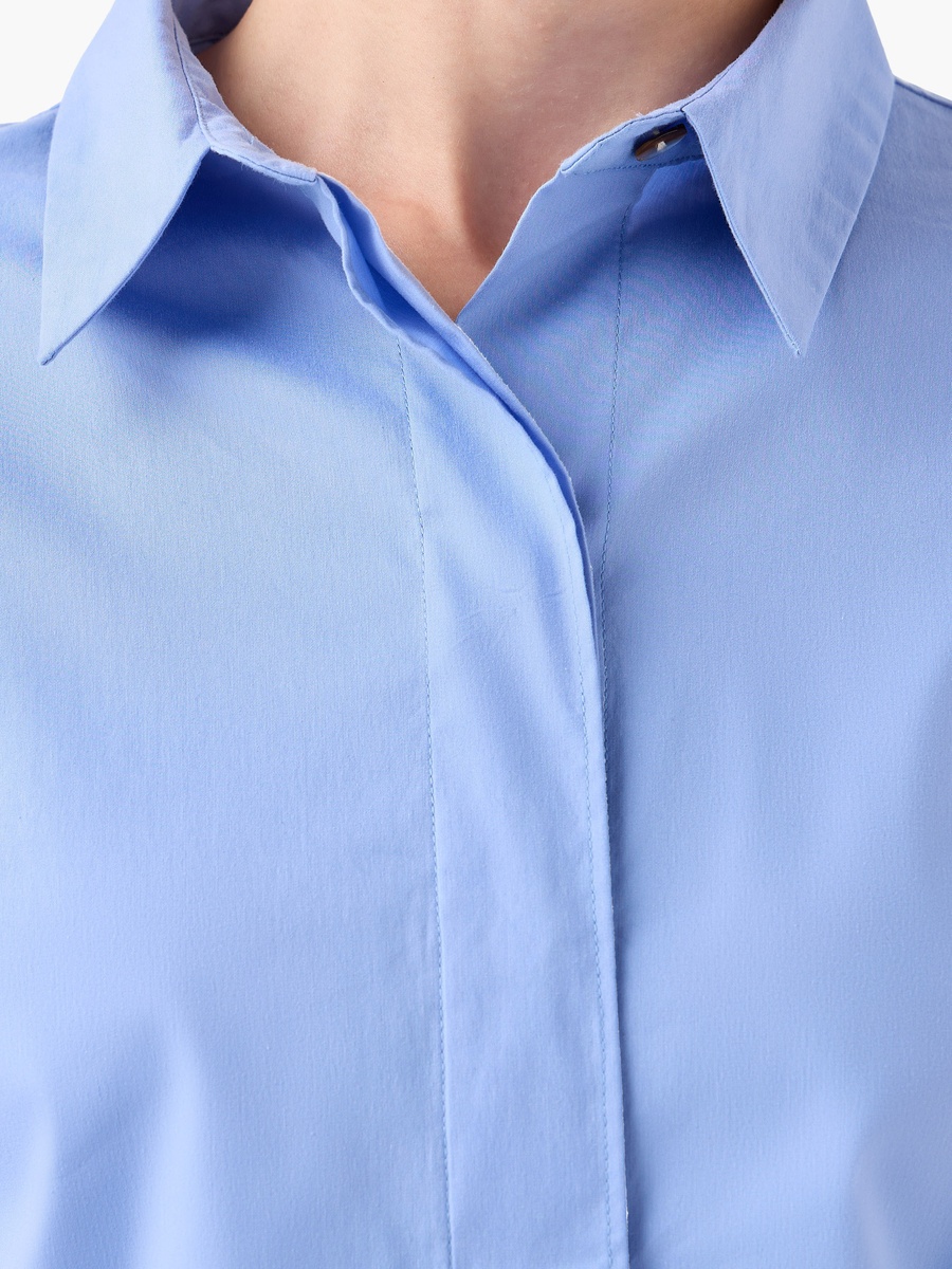 Relaxed Fit Shirt with Concealed Placket