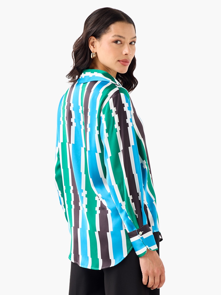 Regular Fit Polyester Shirt with Long Sleeves