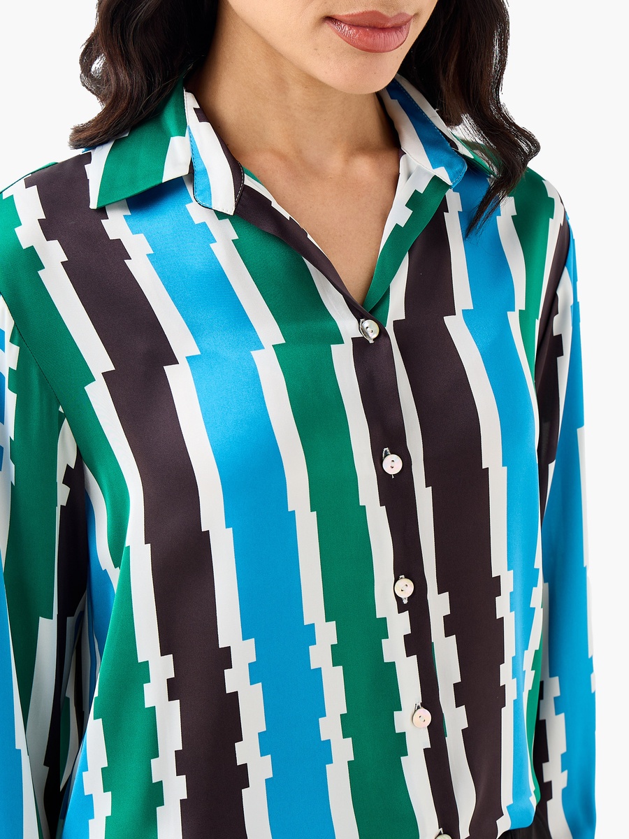 Regular Fit Polyester Shirt with Long Sleeves
