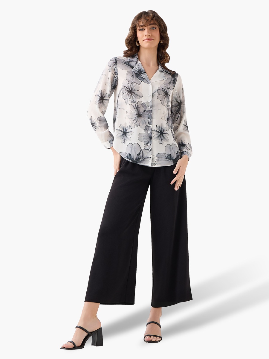 Relaxed Fit Shirt with Floral Print
