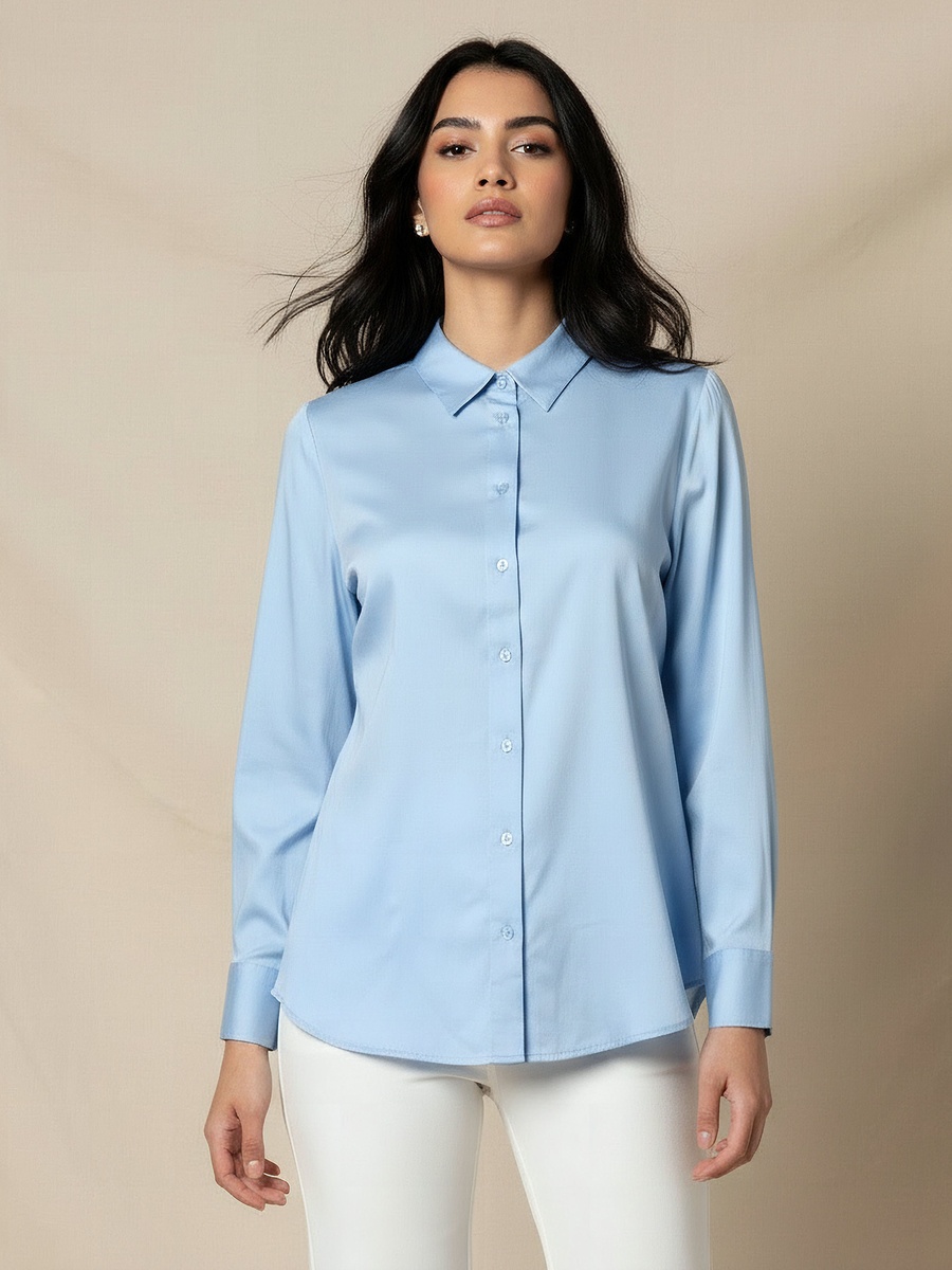 Viscose Shirt with Long Sleeves