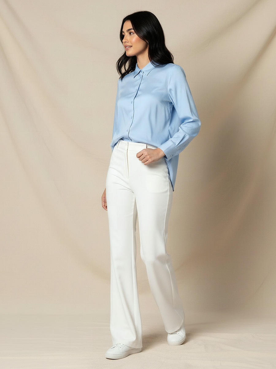 Viscose Shirt with Long Sleeves