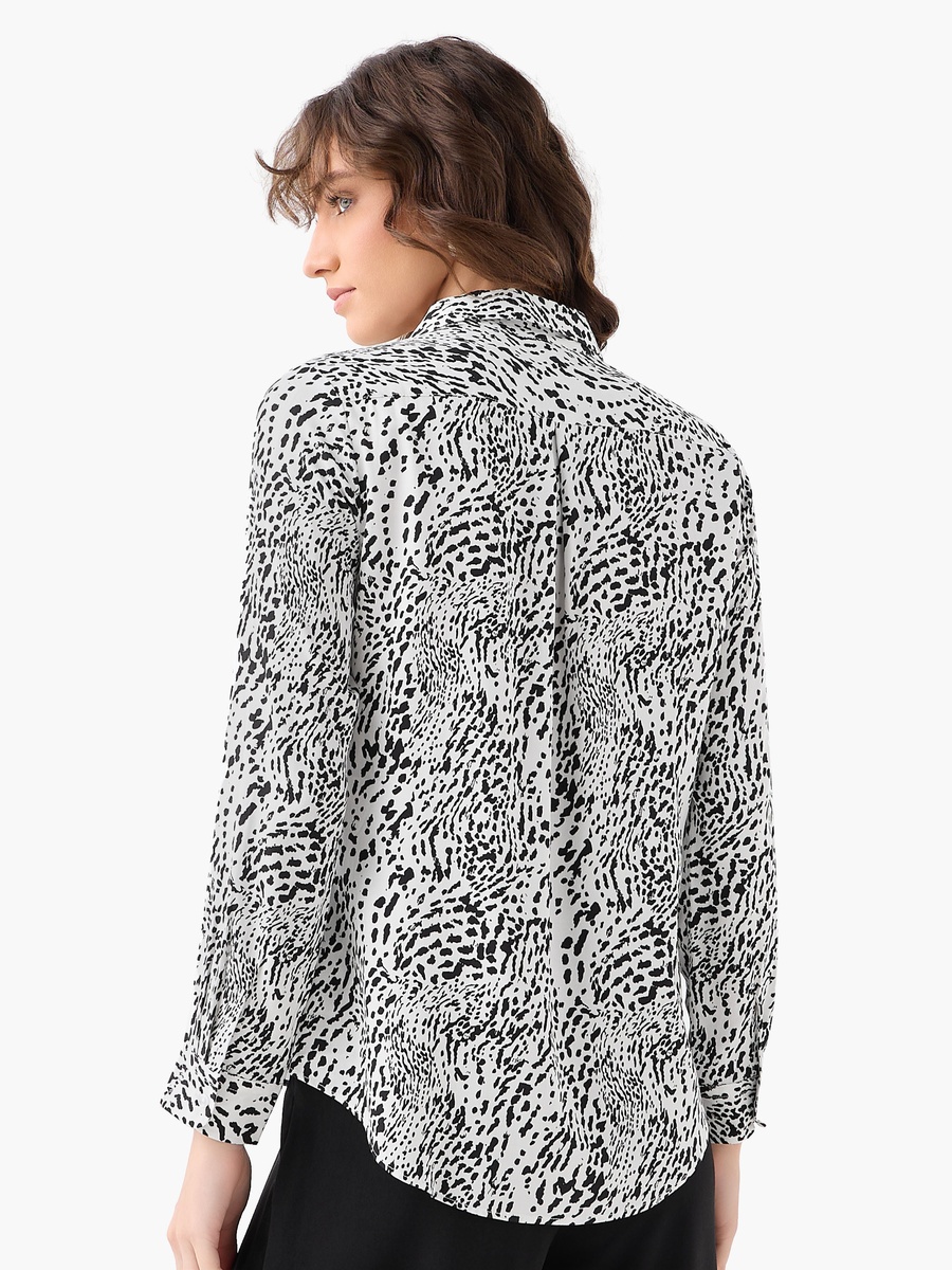 Viscose Shirt with Animal Print