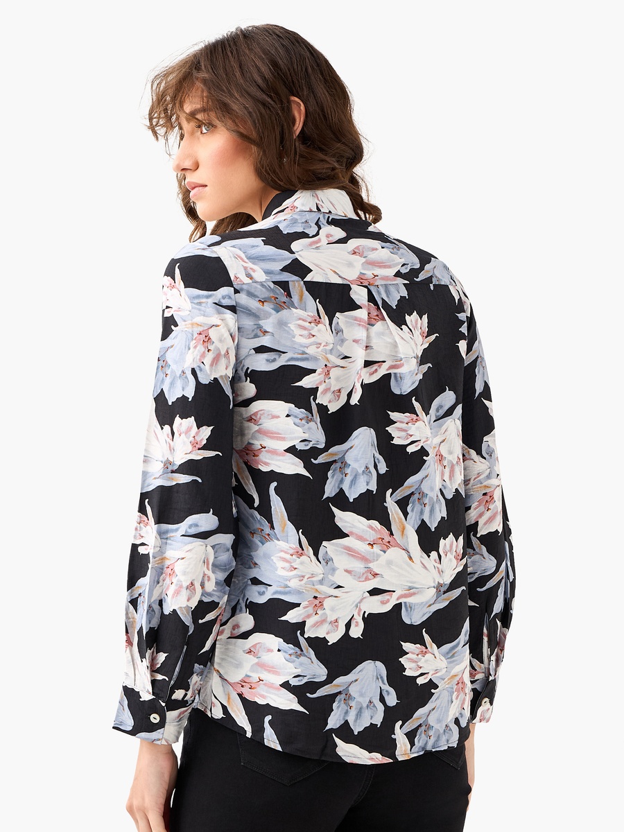 Viscose Shirt with Floral Print