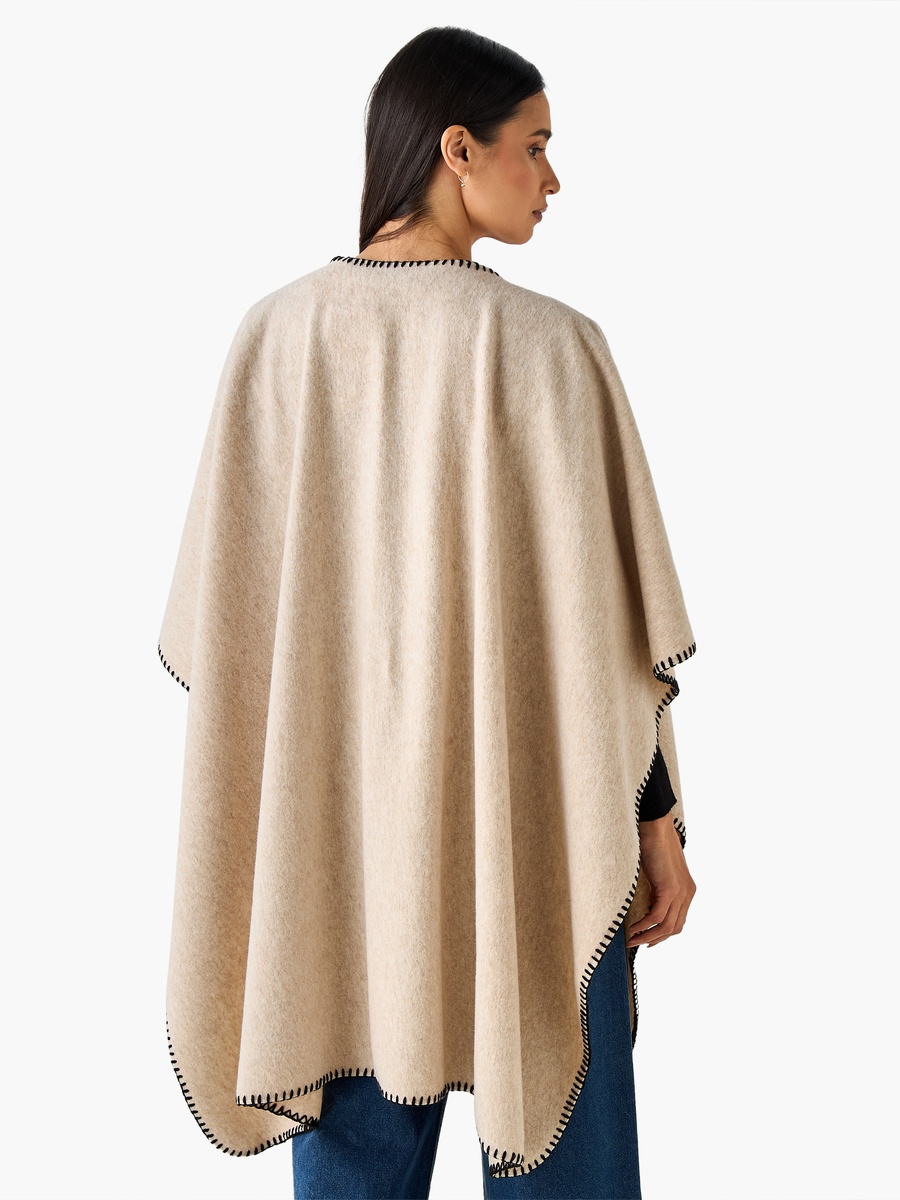 Cape Scarf with Stitch Detail