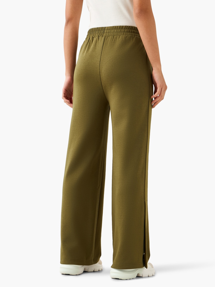 Mid-Rise Wide Leg Pants with Pockets