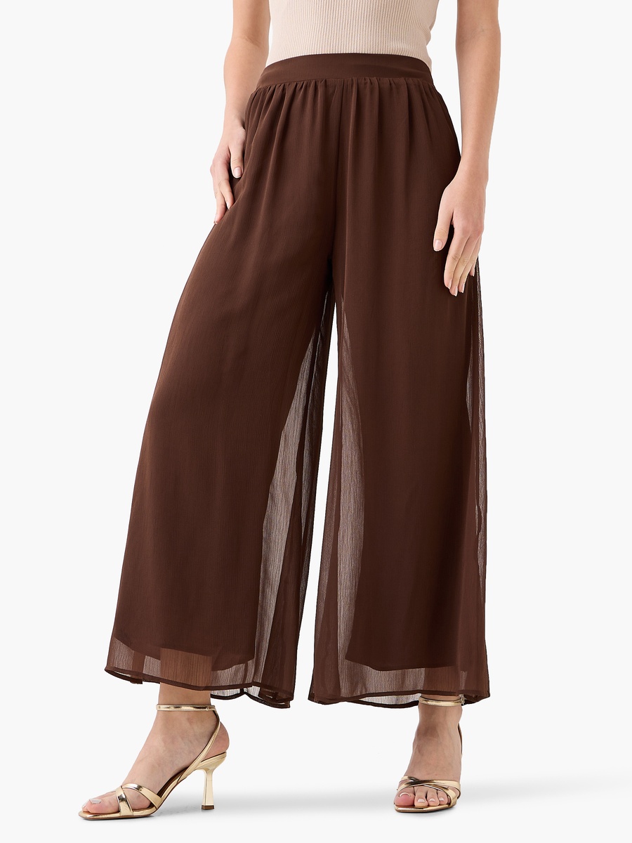 Sheer Wide Leg Pants