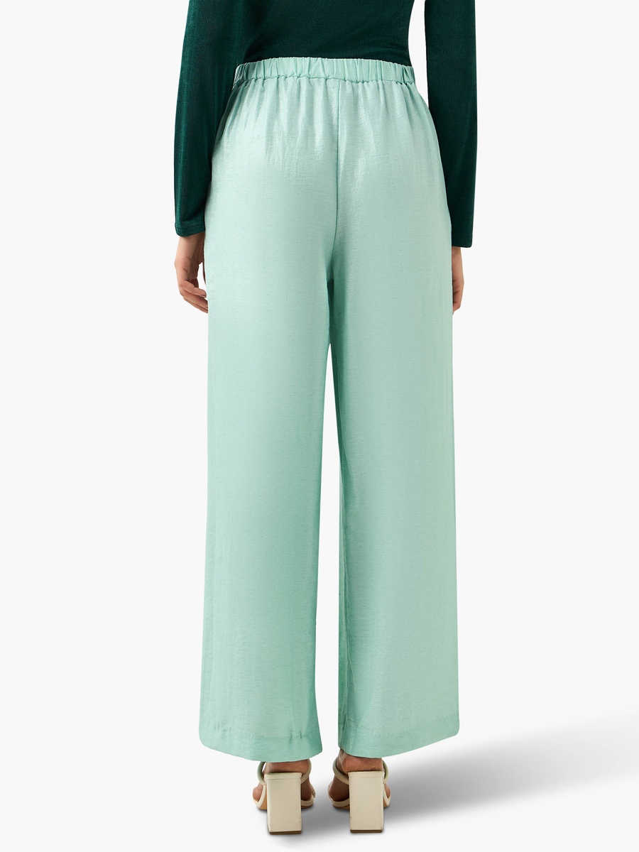 Wide Leg Solid Pleated Pants