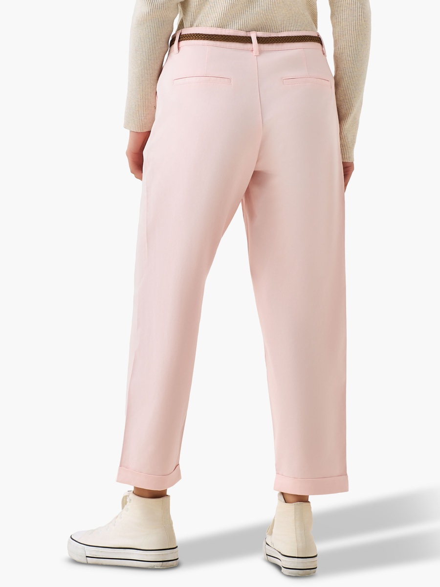Relaxed Fit High Waist Chino Pants