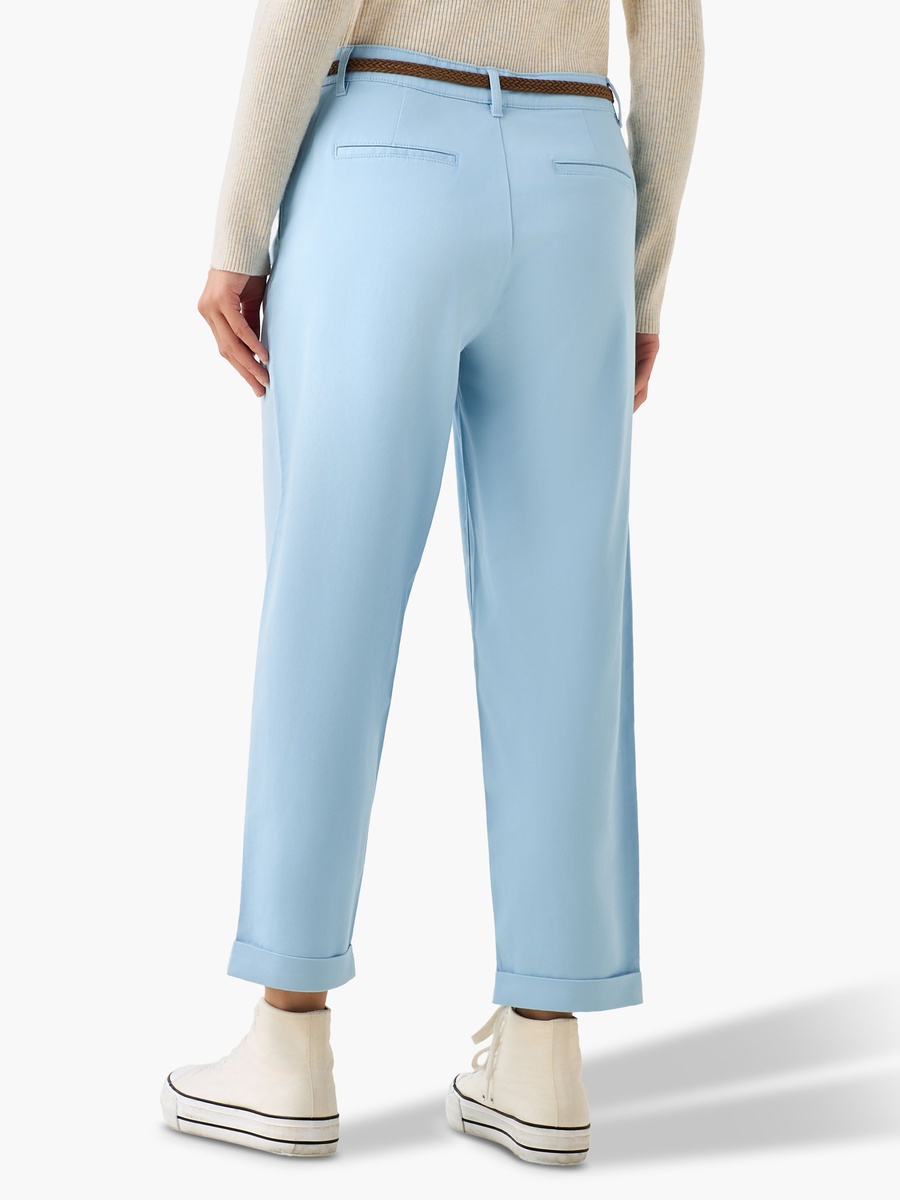 Relaxed Fit High Waist Chino Pants